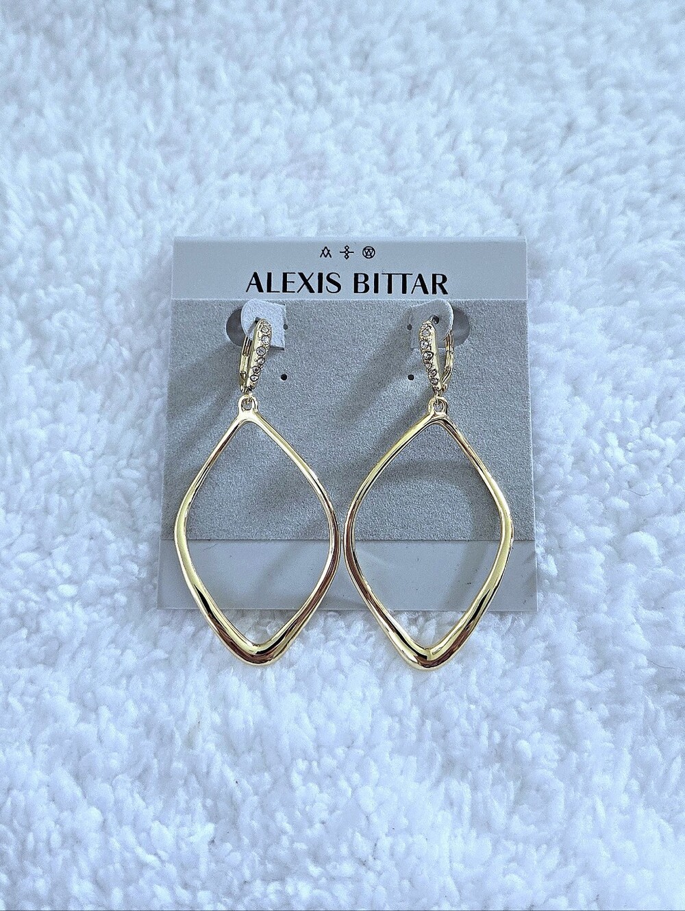 Alexis Bittar Sculpted "Aura" Open Diamond♦️ Shaped Earrings - Picture 14 of 14